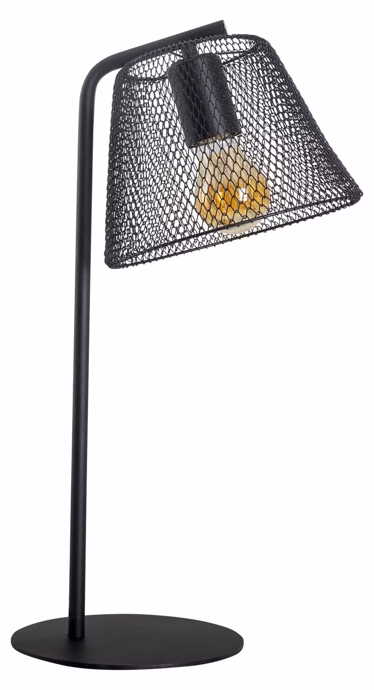 Lampada da tavolo Korie E27 Ø20cm nero