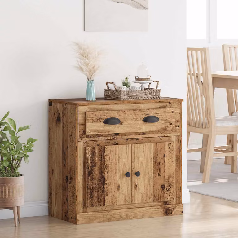 Credenza moderna vidaXL in legno ingegnerizzato color marrone, L 70 cm x P 35,5 cm x H 67,5 cm