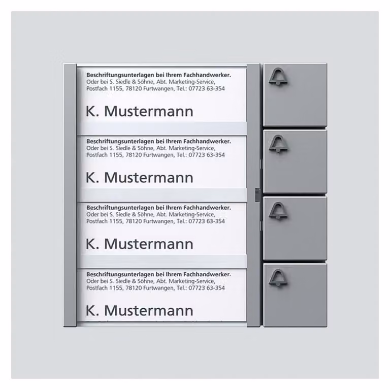 Modulo a pulsante Siedle&Söhne si/met TM 612-4 SM