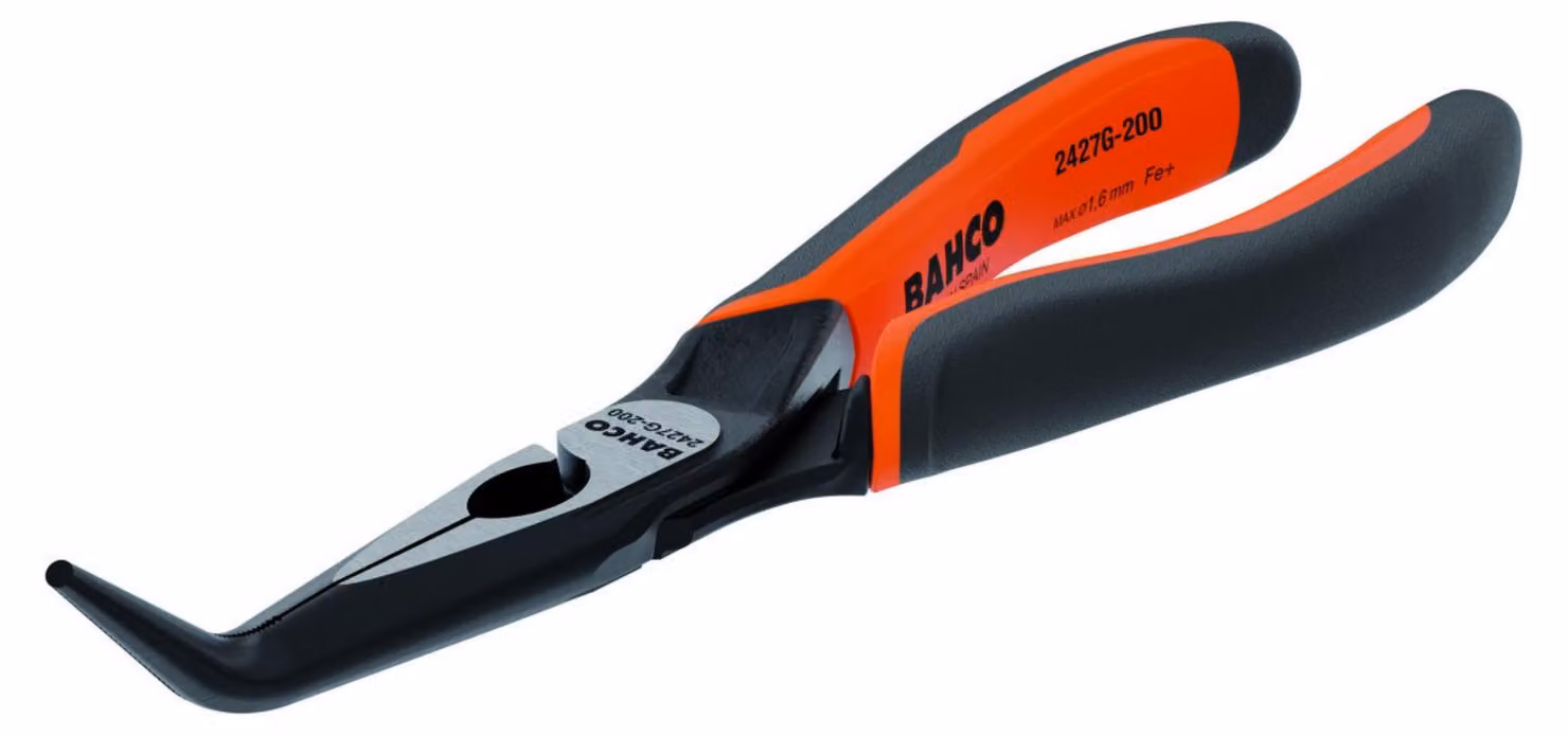 Pinze a becchi tondi Ergo, angolate a 60°, 160 mm
