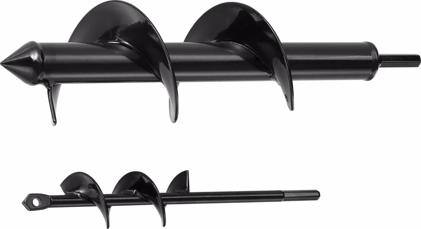 SucceBuy 2x trivella da giardino per trapano 8x30cm e 4x22cm