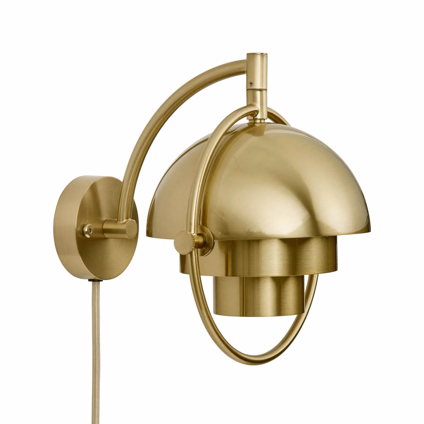 GUBI Applique da parete di design Multi-Lite, dimmerabile, Ottone / Oro, Soggiorno / Sala da pranzo, Ottone, Design, Applique