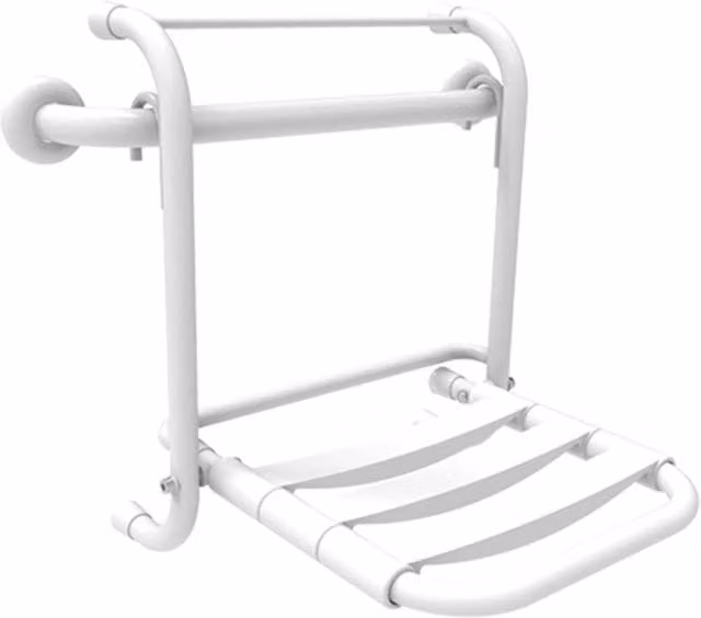 Sedile da bagno ribaltabile e asportabile Goman in metallo e plastica bianco