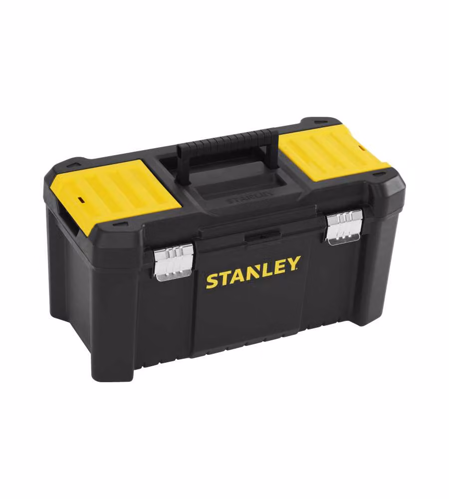 Cassetta portautensili Stanley Essential con vaschetta organizer, nero e giallo, L 48,5 cm x P 25 cm x H 25 cm – 1