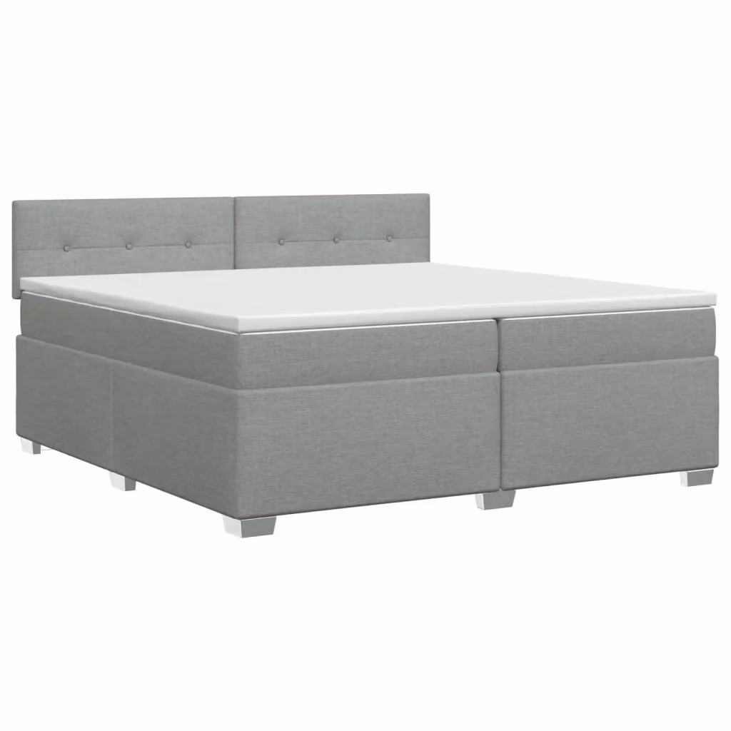 Letto box spring con materasso ibrido vidaXL Grigio Chiaro L/P: 200 x 200 cm – 2
