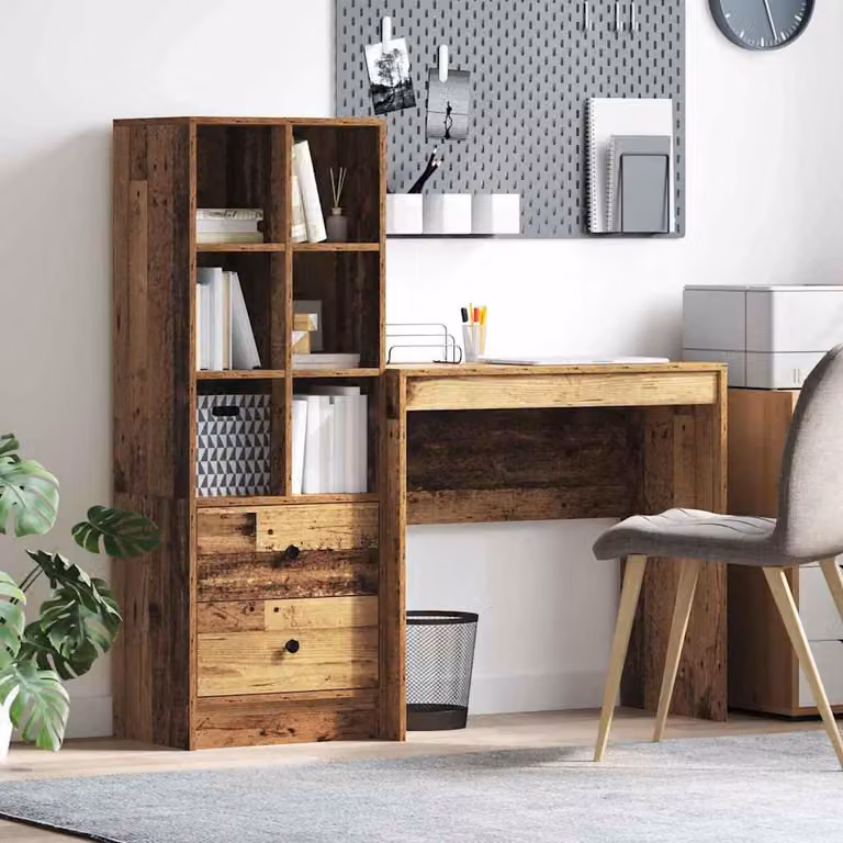 Maison Exclusive - Scrivania con cassetto 2 pcs Legno vecchio