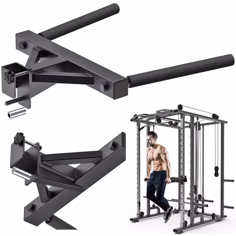 Elzusha - Accessorio per trazioni all'altezza delle braccia, compatibile con power rack, con installazione senza utensili