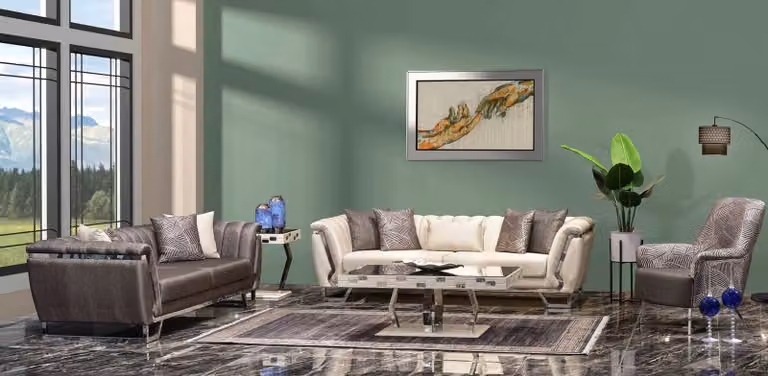 Luxus Sofagarnitur 3+3+1 Sitzer modern Set Design Sofa Polster