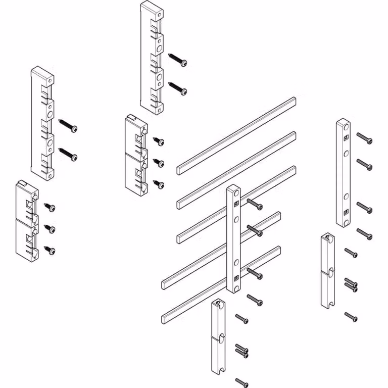 Modulo barra collettrice ABN piatto 1FB/3RE 60 mm con CU 12x5 mm, a 5 poli, EBM 32 mm MFSC13615
