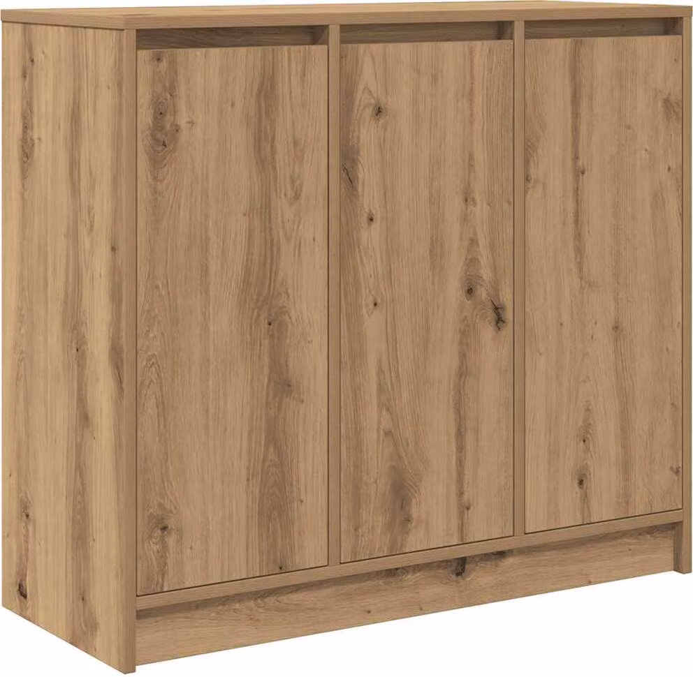 Credenza Rovere Artigianale 85x34x76 cm in Legno Multistrato