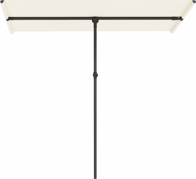 Ombrellone 180 gradi girevole Ombrellone da giardino regolabile in altezza con palo in alluminio Ombrellone da mercato Ombrellone da balcone Ombrellone per balcone 150x205cm Beige Aosom