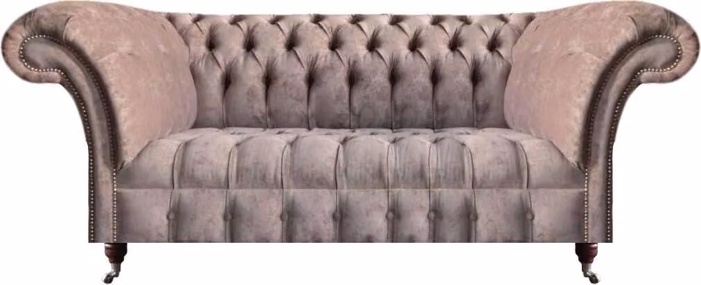 Wohnzimmer Chesterfield Sofa Dreisitzer Couch Grau Luxuriöse Moderne Möbel