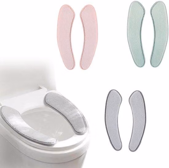 Copriwater riscaldati - Cuscini morbidi per copriwater invernali - Confezione da 3 paia - Copriwater - Adatti a diverse misure - Copriwater lavabili - Copriwater - Colori uniti
