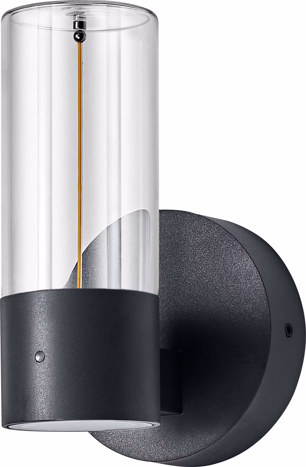 Lampada da esterno OSRAM, colore grigio scuro, luce bianco caldo, 3000 K, grado di protezione IP54, sensore di luce, realizzata in vetro e alluminio, 470 lm, 6,5 W, con LED integrati