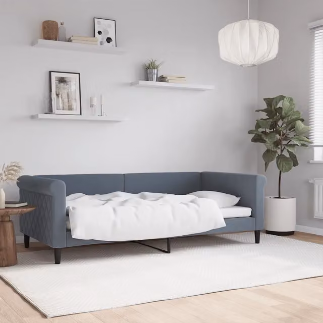 Letto da giorno moderno vidaXL in velluto grigio