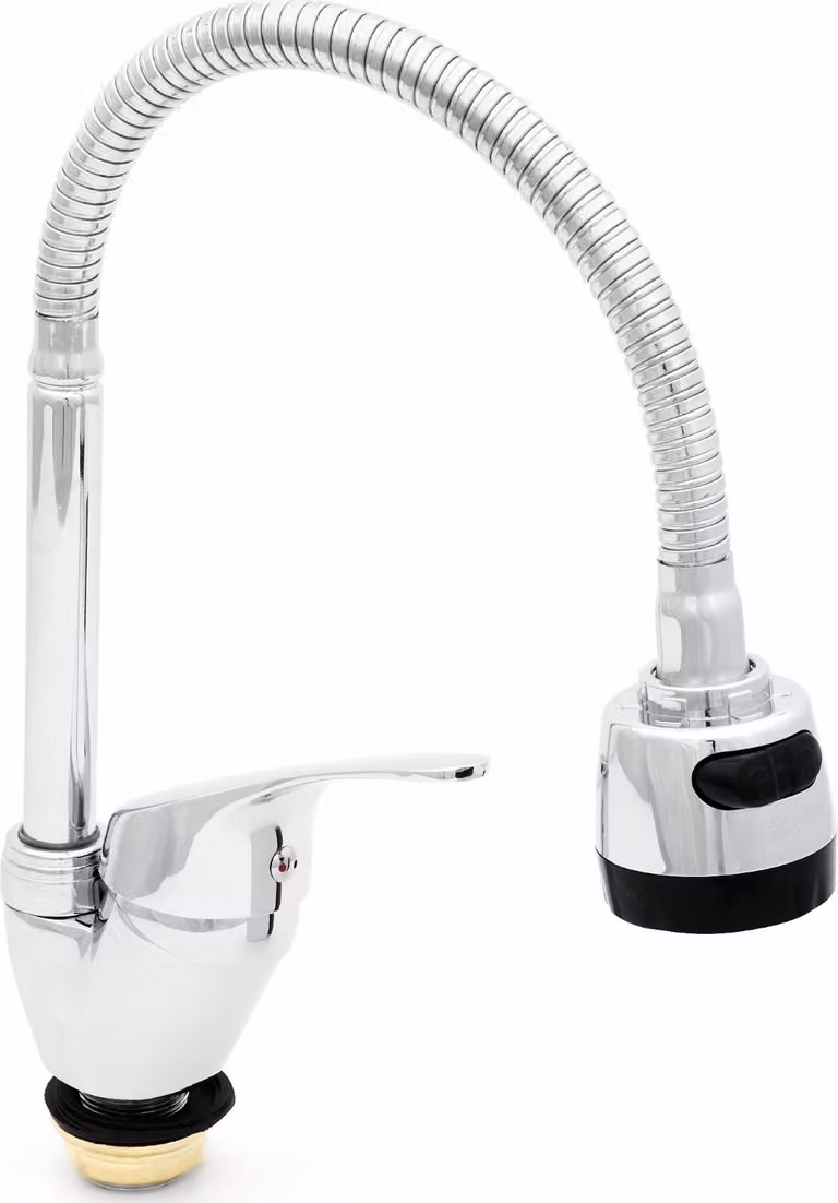 AQUI BASIC SIX Rubinetto da cucina cromato flessibile