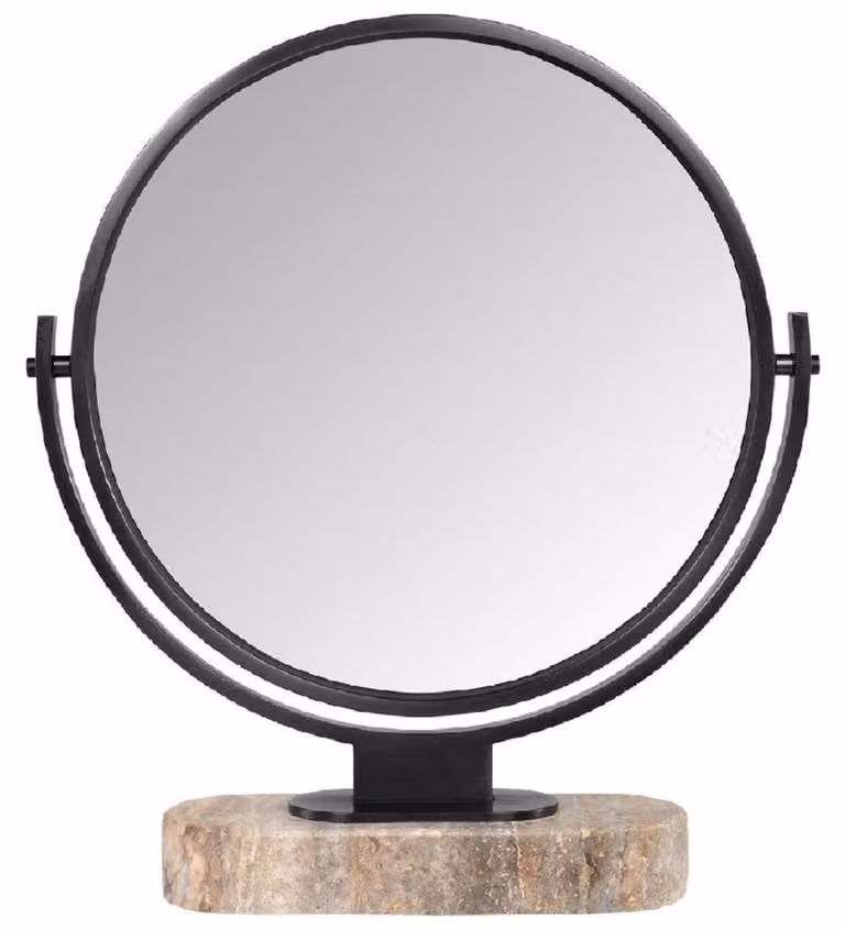 Casa Padrino specchio da trucco nero/grigio h. 51 cm - Specchio da toilette
