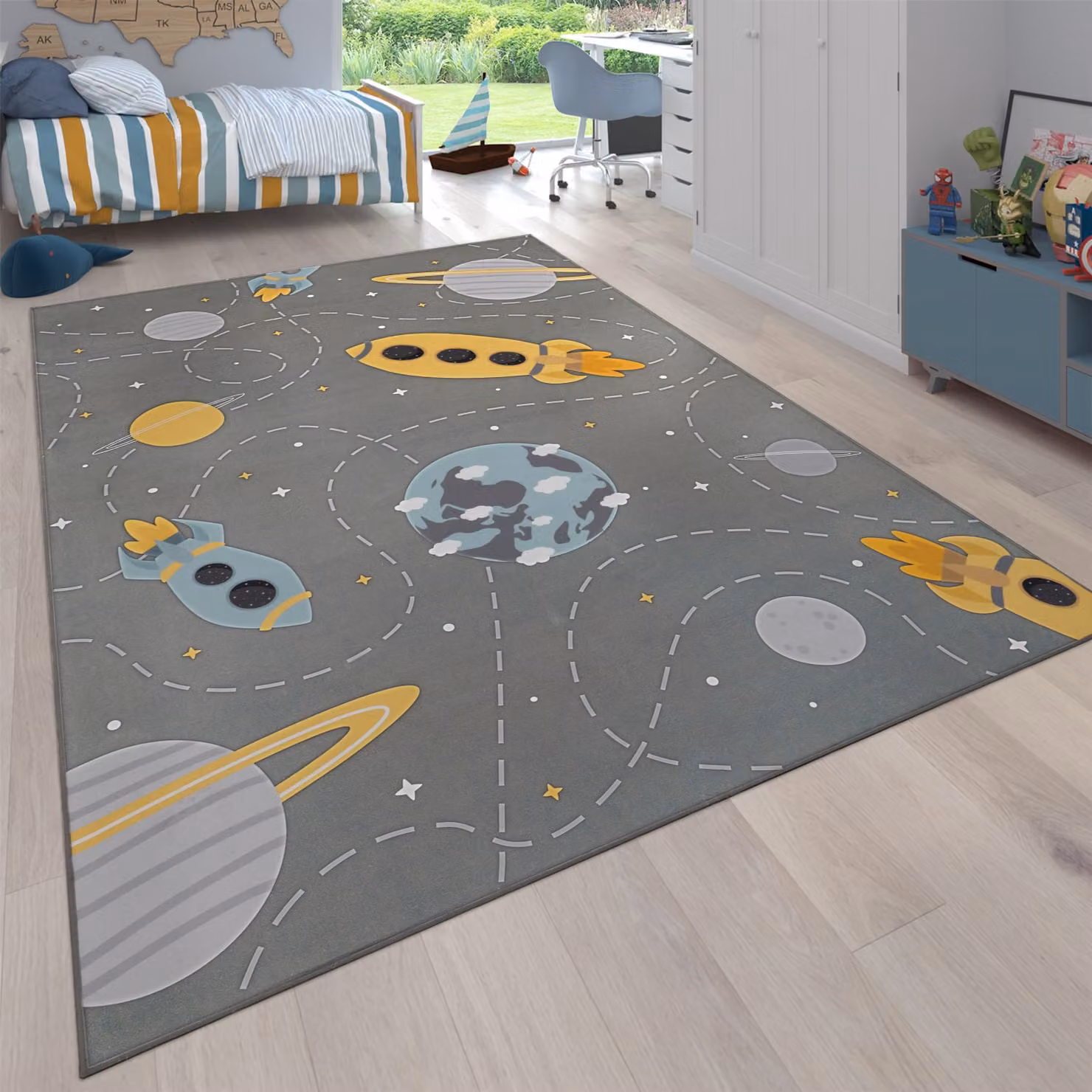 Tappeto per bambini Bini grigio L: 160 cm, P: 120 cm – 2