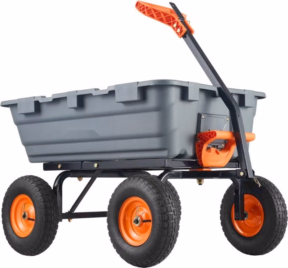 Carrello da trasporto Carrello da giardino Carriola Carrello a mano con funzione di ribaltamento - Portata di 544 kg - Ausiliario da giardino per impieghi gravosi - Carrello a mano multifunzionale per lavori di giardinaggio