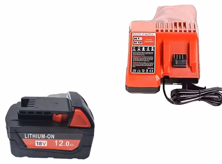Batteria ricaricabile, capacità 12000mAh, tensione 18V, caricabatterie da 12.0AH