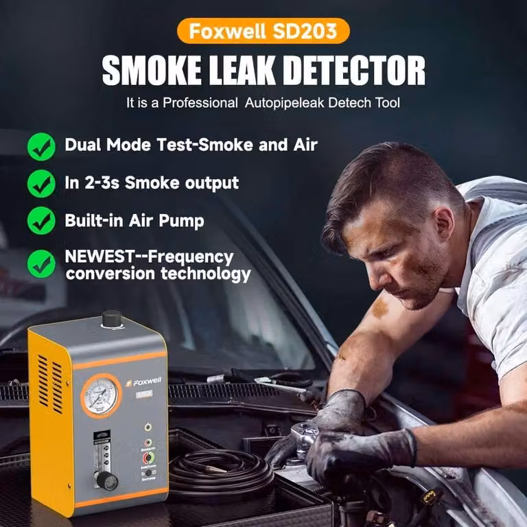Generatore di fumo per auto - Rilevatore di perdite di fumo per automobili - Pompa d'aria integrata