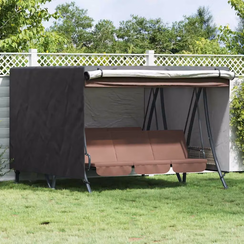 Copertura per dondolo da esterno vidaXL in poliestere, disponibile in nero o grigio, L/P/H: 250 x 250 x 160 cm