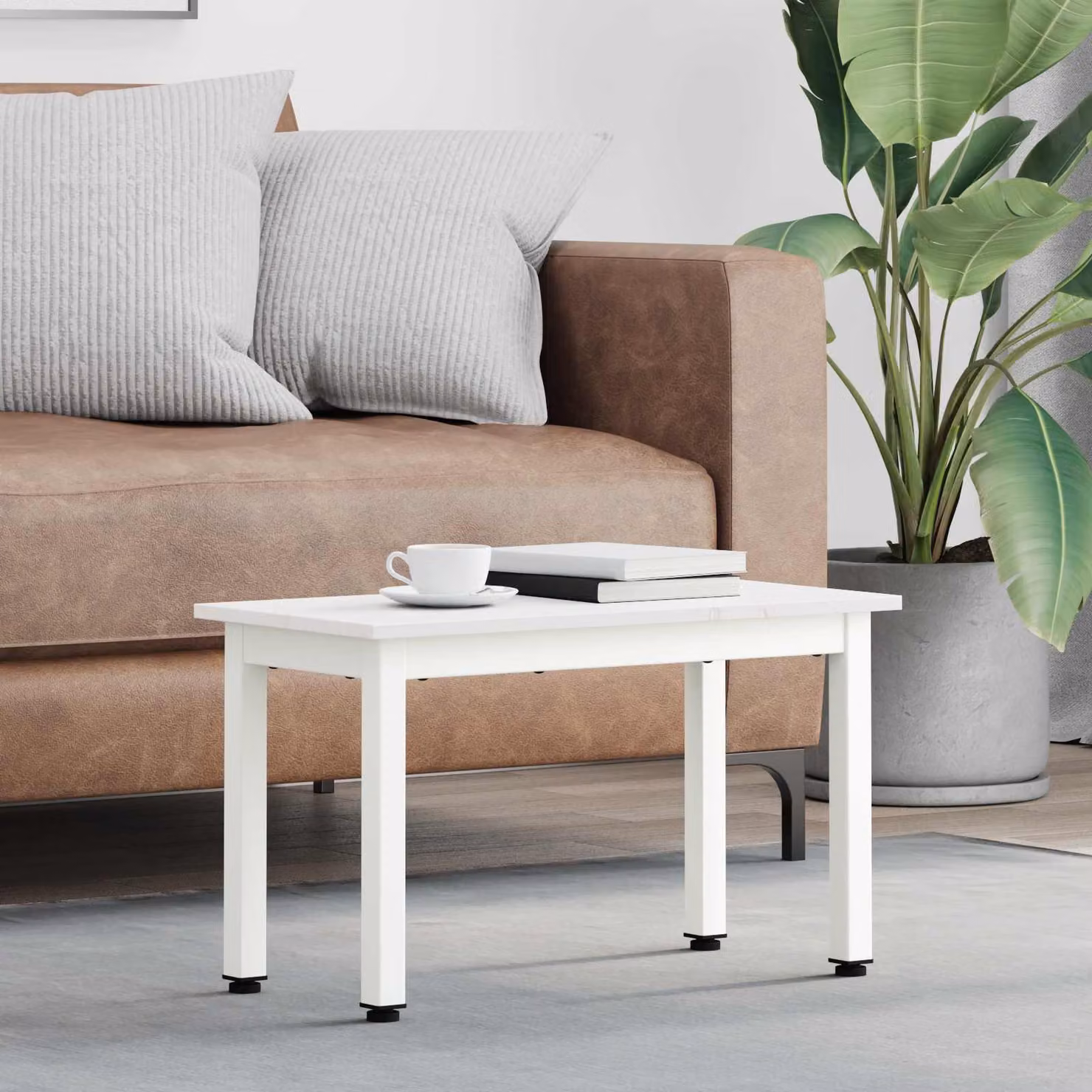 Maison Exclusive - Tavolino bianco 60 x 30 x 36 cm Legno di pino massiccio