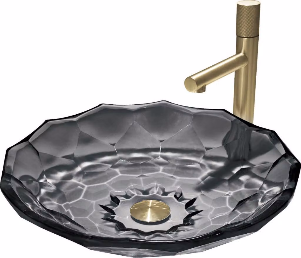 Mexen Inga lavabo da appoggio in vetro 44 x 44 cm, nero - 24074470