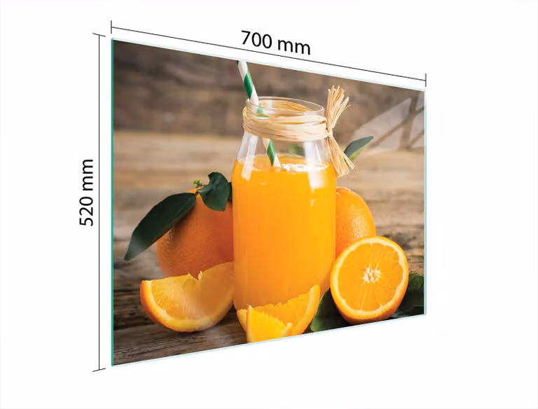 Piatto Protettivo In Vetro Per Cuore 70X52 Frutta