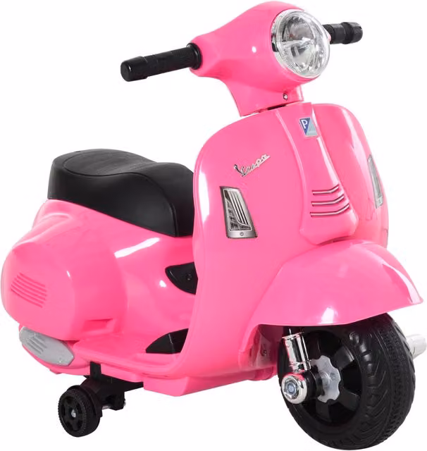 Moto Elettrica Vespa Minimal per Bambini 6V Rosa L: 66.5 cm, P: 38 cm, H: 52 cm