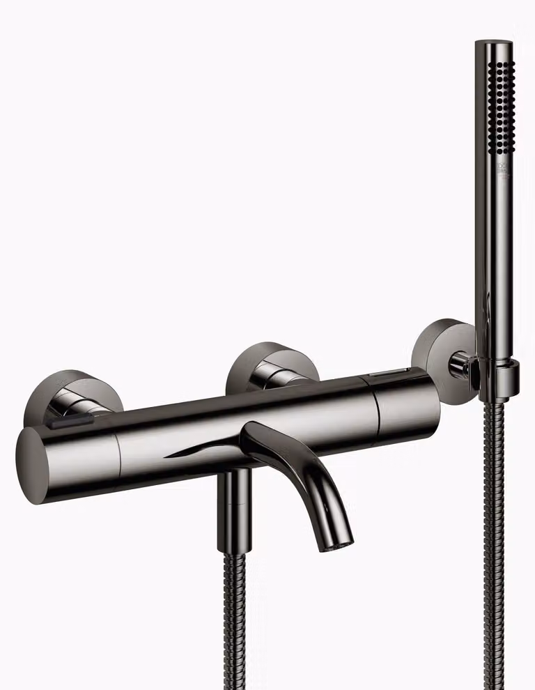 Dornbracht META Mitigeur monocommandé pour bain, pour montage mural, avec flexible de douche, saillie 210mm, 34234979-19, 34234979-19