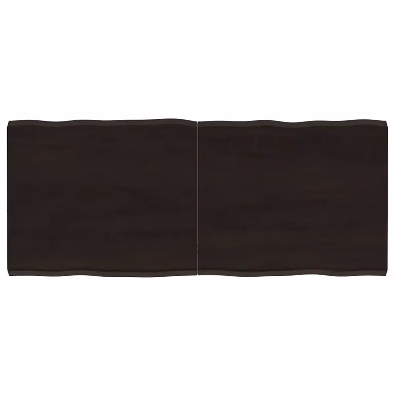 vidaXL Piano Tavolo Marrone Scuro 120x50x(2-4)cm Rovere Non Trattato