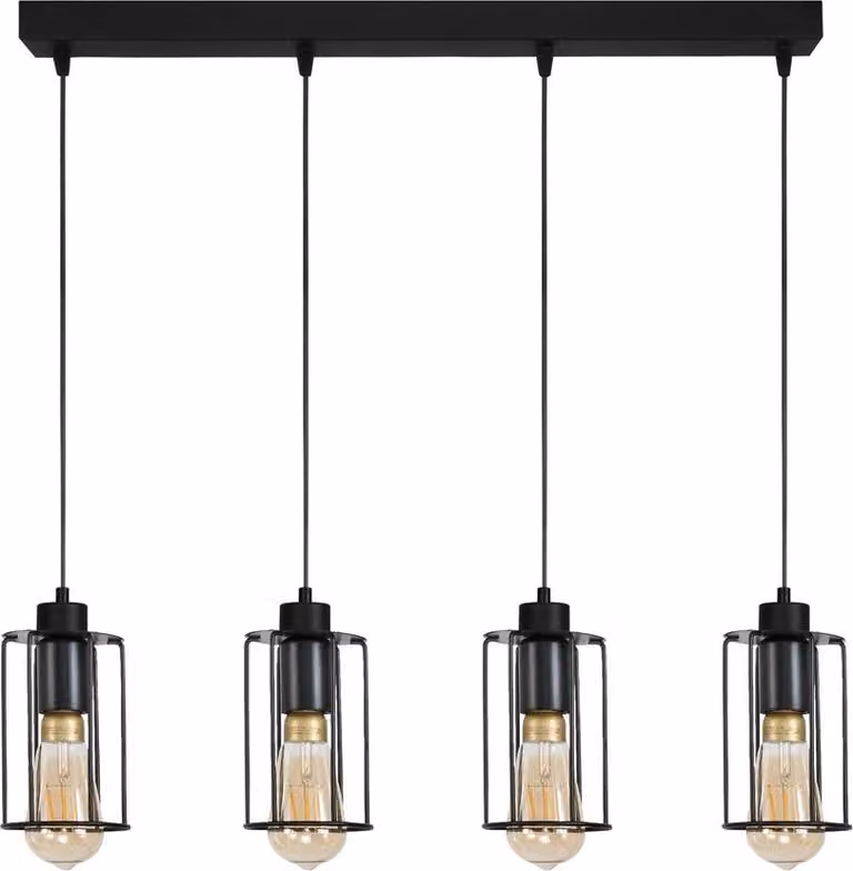 Lampada, lampada a sospensione, lampada da soffitto, industriale, loft, nera, INGRID, 14-351