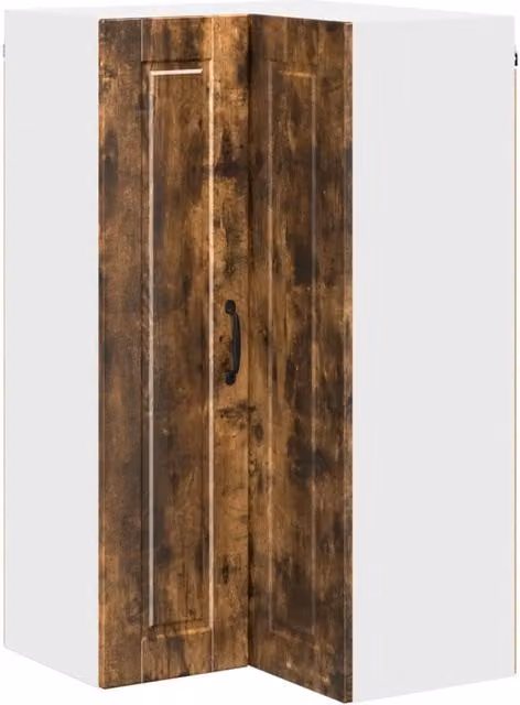 Pensile da cucina angolare PORTO in rovere fumè con ante a battente, L/P/H: 57 x 57 x 100 cm