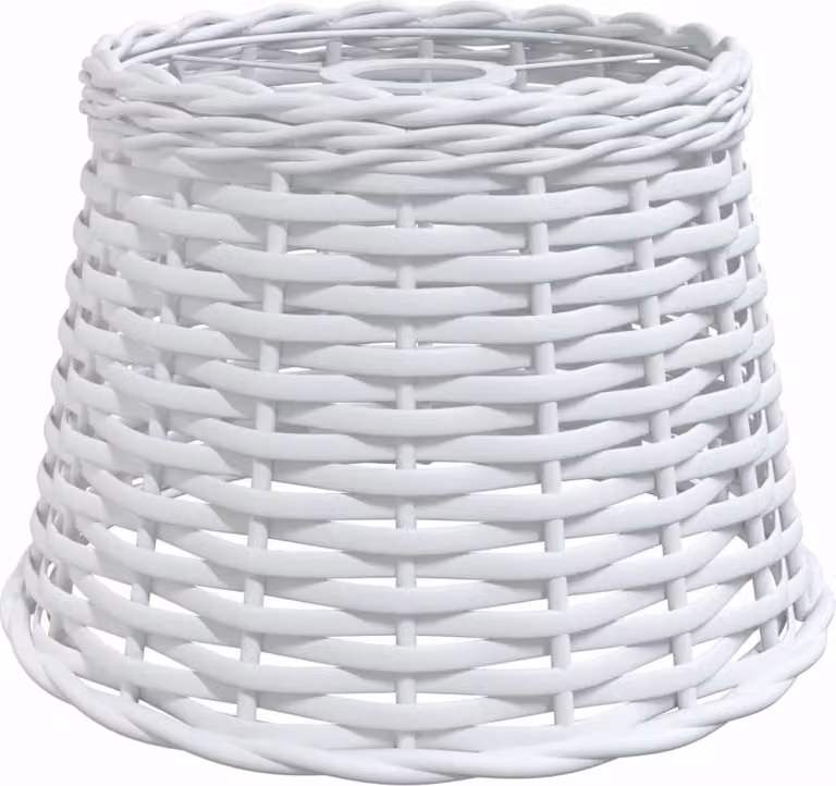 Paralume da Soffitto Bianco Ø25x17 cm in Vimini