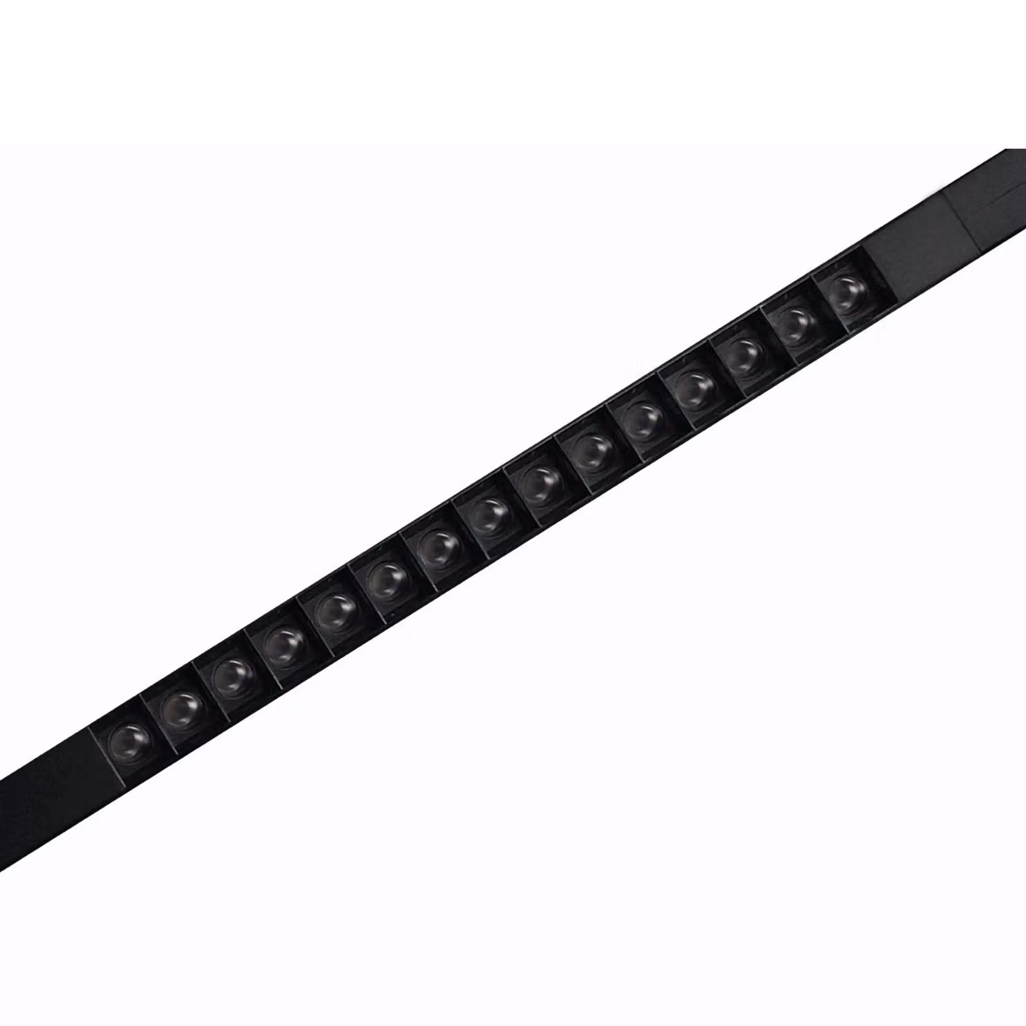 Ivela Lampada su binario Minirooler, nera PWM 48 V 50° 3.000 K dimmerabile, Nero, Corridoio, Alluminio, Moderno