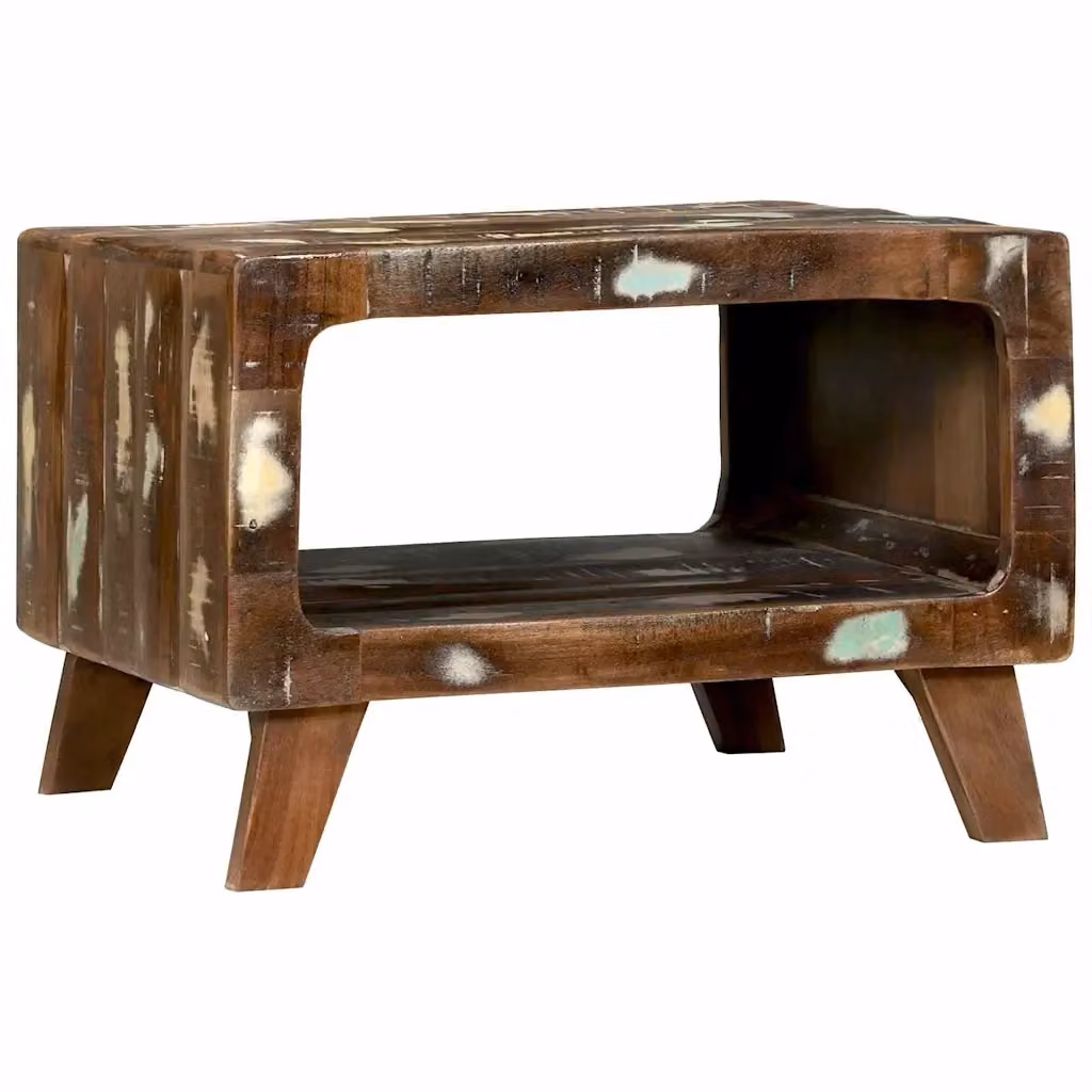 Tavolino da salotto vidaXL in legno massello riciclato marrone L: 50 cm, P: 50 cm, H: 35 cm – 2