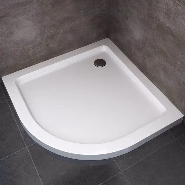 Piatto doccia semicircolare LANERI mod. Selene bianco L/P/H: 90 x 90 x 2 cm – 1