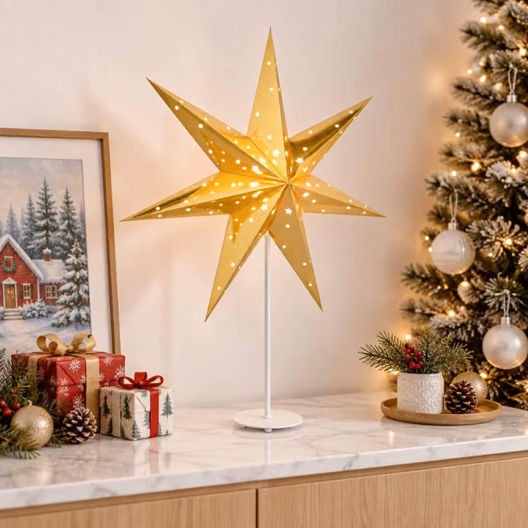 vidaXL Illuminazione Natalizia RAAHE Bianco caldo 35 x 15 x 55 cm