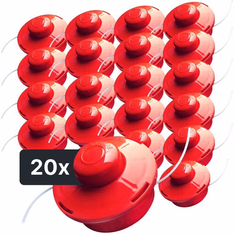 NEMAXX® FS2 Tap & Go Testina a filo semiautomatica doppio filo per decespugliatore M10x1,25 sinistra 2mm Ø380mm Rosso 20pz