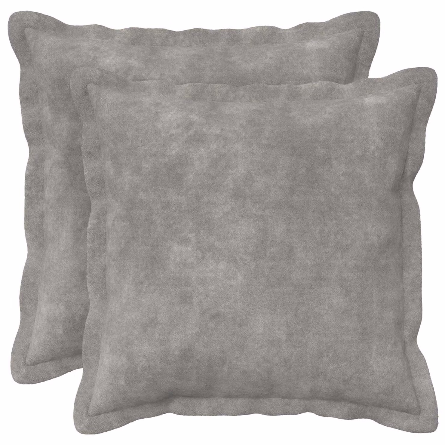 Set di 2 federe vidaXL HOUTEN in microfibra grigio chiaro, L 35 x P 35 cm