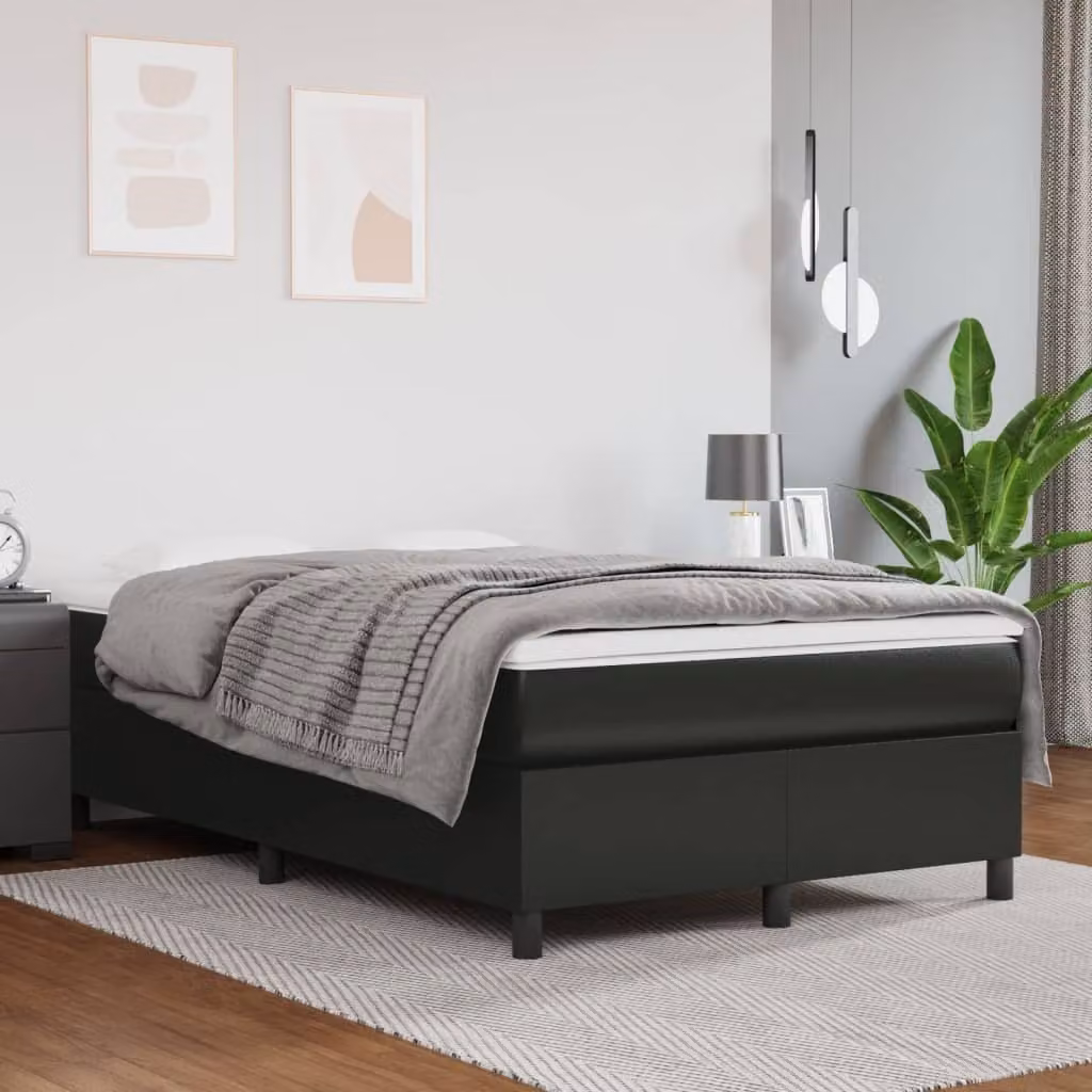 Maison Exclusive - Struttura letto boxspring nera 120x200 cm in ecopelle