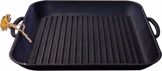 Griglia in acciaio inossidabile - Piatto da forno - Cucina all'aperto - Senza PFAS - 35x35 cm - Nero