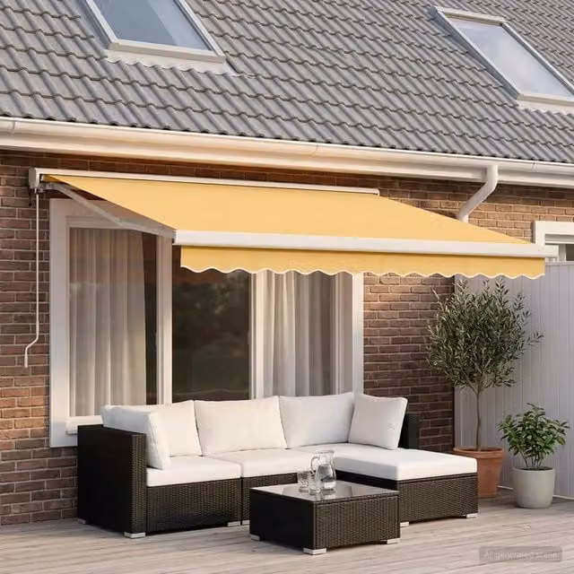 Tenda retrattile Sabbia 350 x 250 cm Tessuto e Metallo 3425986