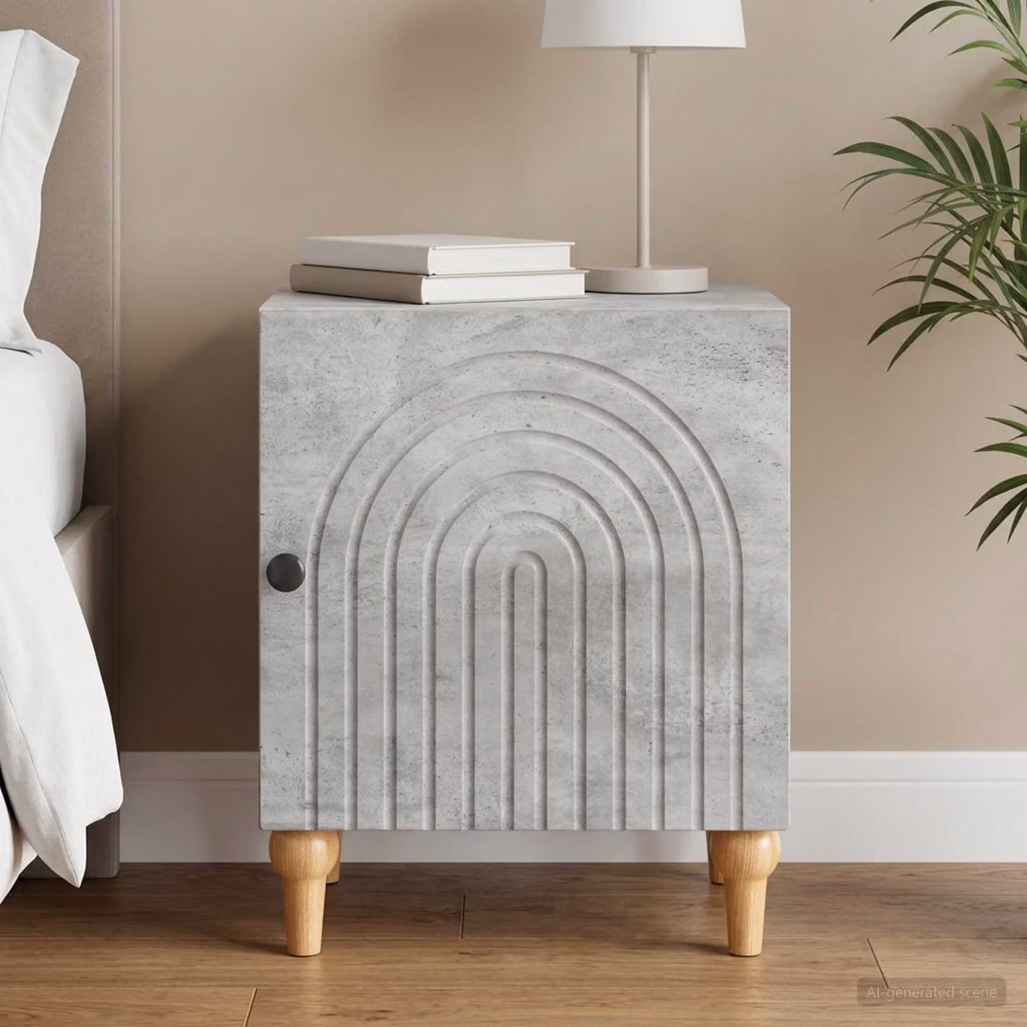 vidaXL Armadio da Notte Moderno Grigio con Finitura Opaca L/P/H: 43 x 34,5 x 50 cm