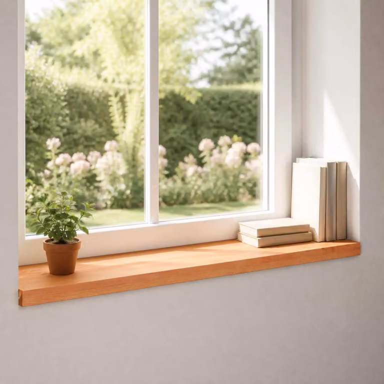 Set di 2 soglie per finestre vidaXL in legno verniciato marrone L 80 cm x P 30 cm x H 2 cm