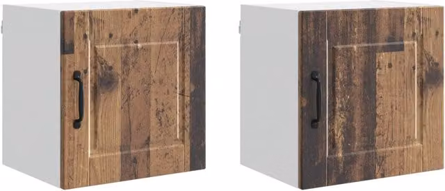 Set di 2 pensili da cucina moderni portaoggetti pratico 40 x 31 x 40 cm in legno ingegnerizzato antico 02_0054238