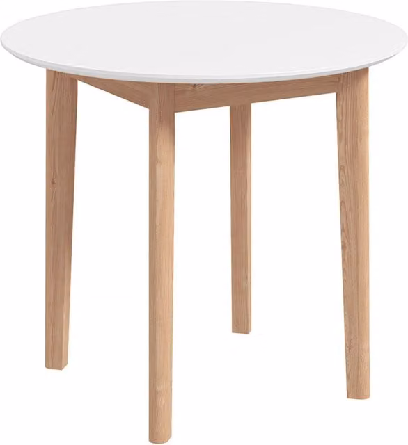 Tavolo da pranzo rotondo Minimal in legno di pino bianco L: 75 cm, P: 75 cm, H: 76 cm