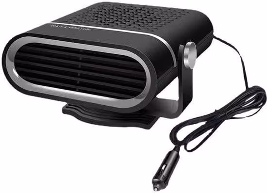 Riscaldatore per auto a 360 gradi con funzione sbrinante, 12V 150W, riscaldatore per l'abitacolo dell'auto, colore nero
