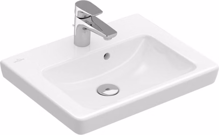 Villeroy & Boch Subway 2.0 lave-mains, rectangulaire, 1 trou pour robinet, avec trop-plein, 500x400mm, 7315F001, 7315F001